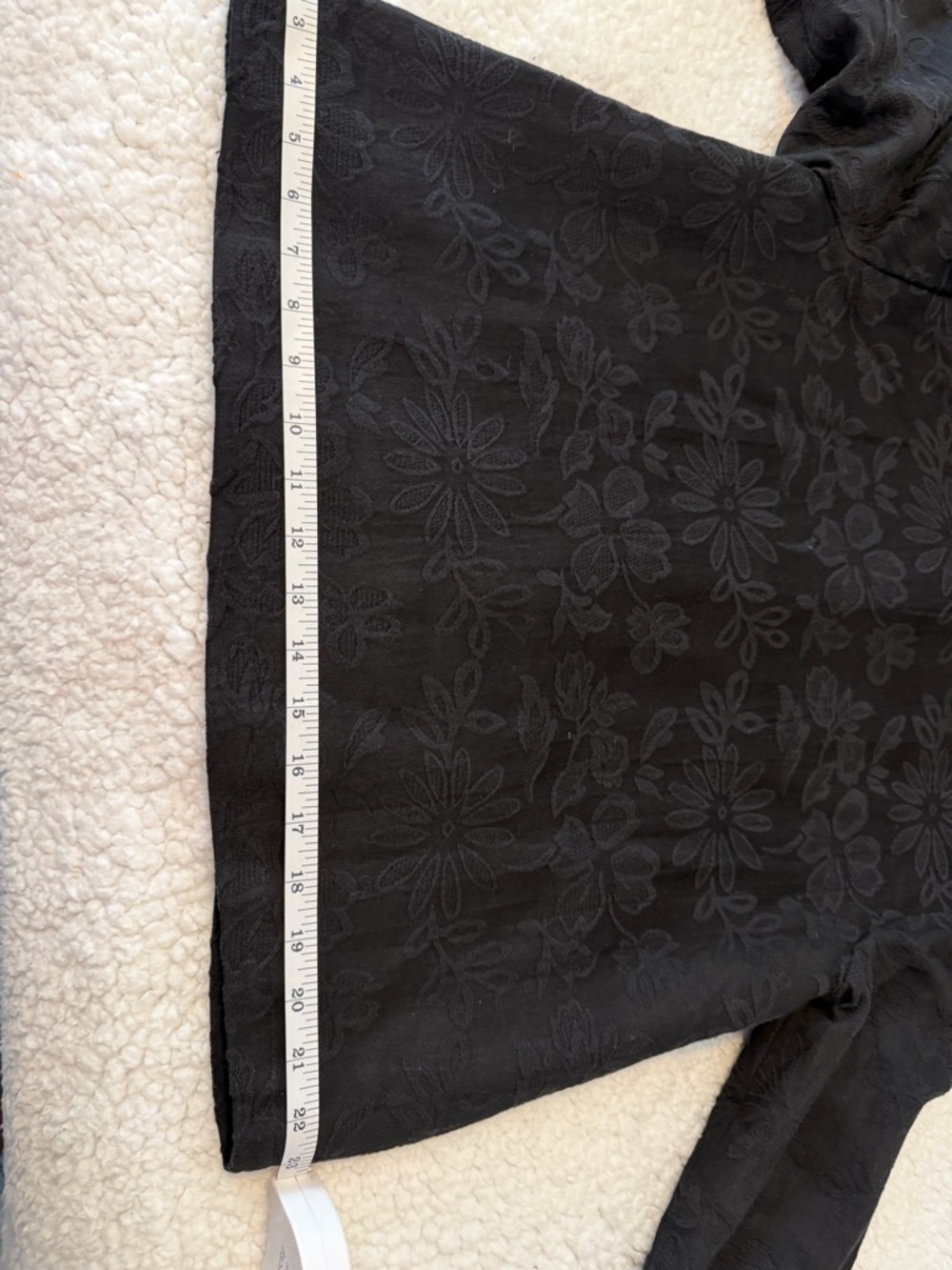 Black Embroidered Jacket with Red Collar and Multicolor Floral Detail - Picture 3 of 12